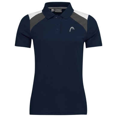 Head Tennis-Polo Club 22 Tech (Moisture Transfer Microfiber Technologie) dunkelblau Damen